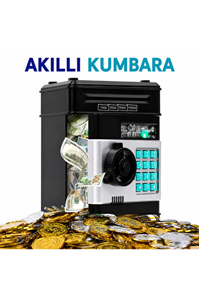 BRAVİON Akıllı Şifreli Elektronik ATM Kumbara – Otomatik Kağıt Para Alan Çocu...