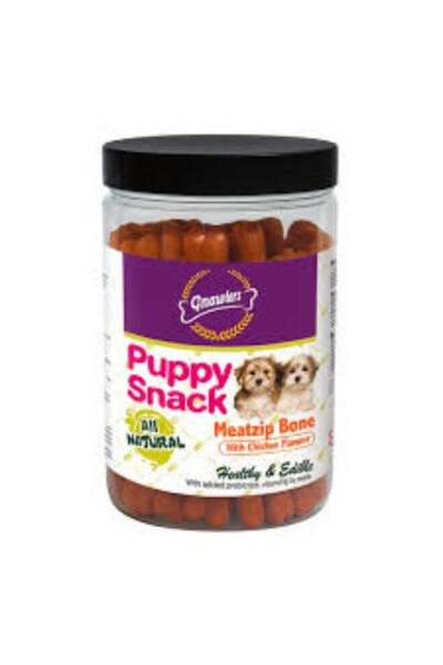 Gnawlers Meat Zip Bone Puppy Treat with Chicken Flavour, High Protein Chew Sn...