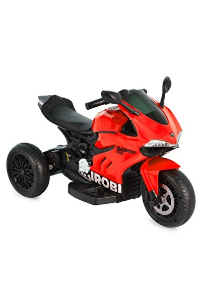 Moni Електрически мотоциклет Nairobi Red, 6V 7Ah, 2 мотора, MP3+USB, Светлини...