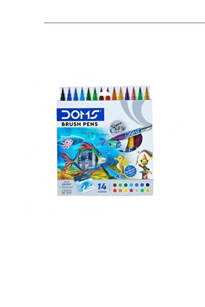 doms Fırça Uçlu Keçeli Kalem 14'lü (8137)