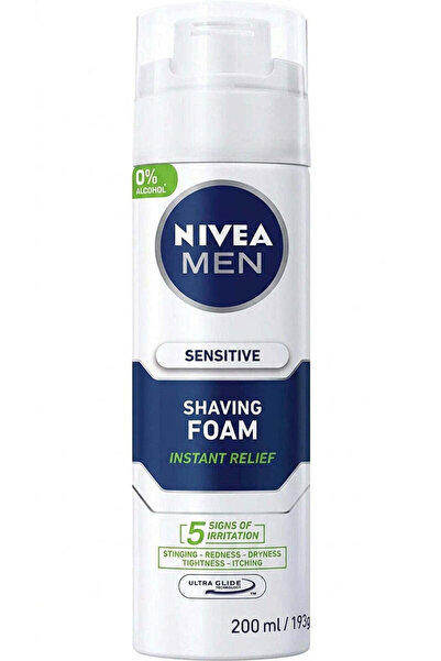 NIVEA Men Sensitive Shaving Foam – Instant Relief, 200 ml