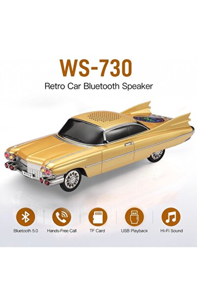 ErginGroup WS-730 Retro Kuyruk Kanatlı Coupe Retro Klasik Araba Kablosuz Blue...