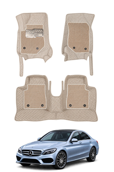 stiloto Mercedes C200 W205 Sedan (2014-2021) Uyumlu Deri 8D Oto Paspas - K.Ba...