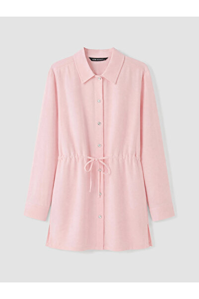 LC Waikiki Lcw Modest Pink Lace-Up Waist Women's Shirt Tunic