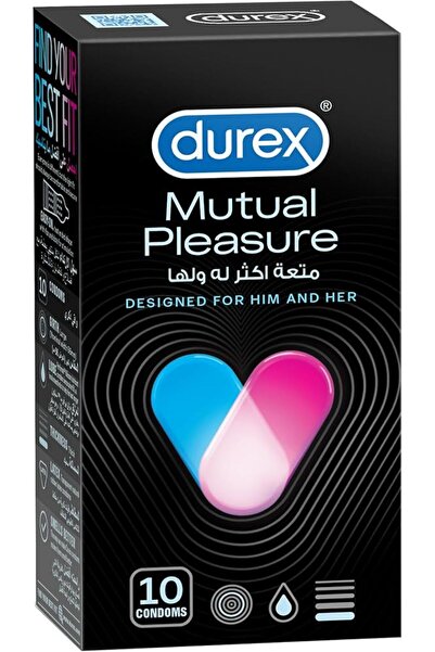 Durex Mutual Pleasure Condoms Designed for Him & Her- 10 Pieces