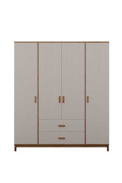 QUATTRO HOME Nero 4 Kapılı Çekmeceli Dolap-geniş bir gardırop ihtiyacını şık ...