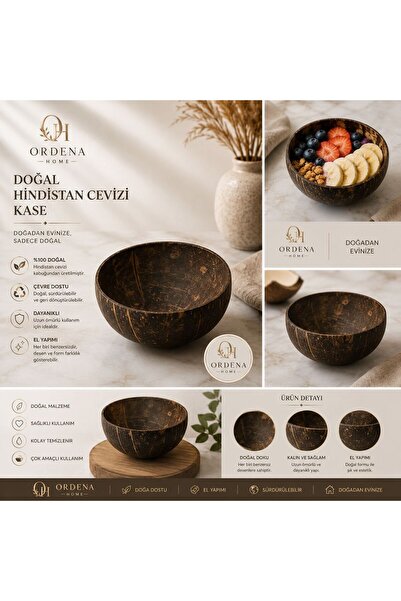 Genel Markalar Ordena Home Doğal Hindistan Cevizi Kasesi | El Yapımı Coconut ...