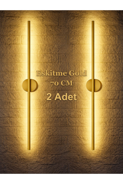 GemereHome Modern Dekoratif Led Duvar Aplik 70 Cm Günışığı ESKİTME 2 Adet ( P...