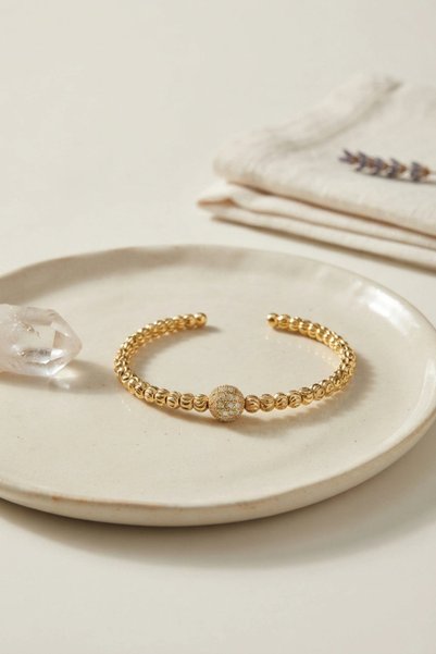 shopwave Gold Color Dorika Model Zircon Stone Women's Bracelet