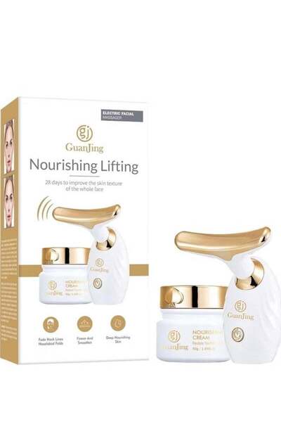 Guanjing Nourishing Lifting Skincare Set Electric Facial Massager Retinol Cre...