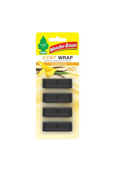 Wunder-Baum Odorizant de aer cu vanilie pentru grilele de ventilație (4 bucăț...