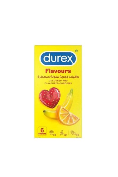 Durex ديوركس واقي ذكري 6 قطعة ملونه ومعطره بنهكات الفواكه