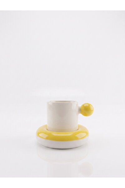 seda seramik Handmade "Kudur" Written Espresso Cup and Saucer - 150 ml