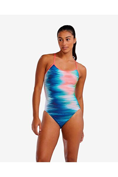 TYR Costum înot întreg femei Bravura Durafast Elite - alb/multicolor | rezist...