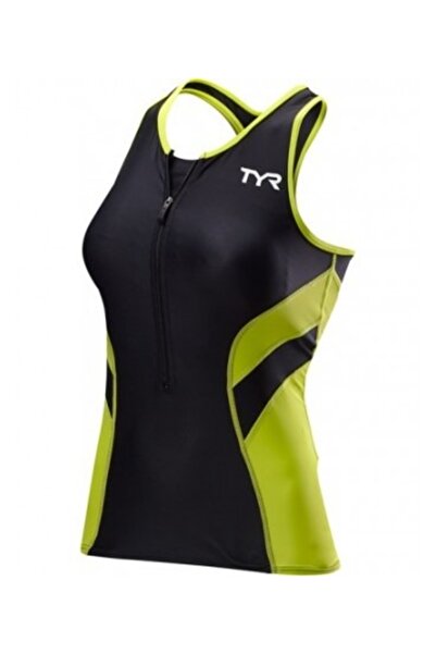 TYR maiou triatlon - Tri Tank Comp W - negru lime