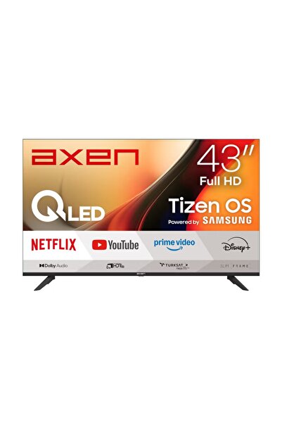 Axen 43 Inç 108 Ekran QLED Fhd Tizen Smart Tv AX43QFMLN-T08I