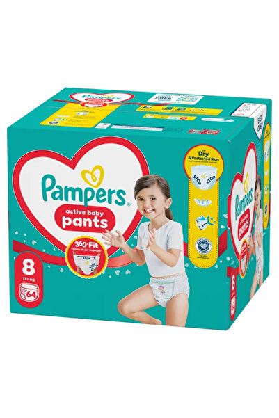 Pampers Scutece-chiloțel Active Baby Pants Mega Box Mărimea 8, 17kg+, 64 bucăți