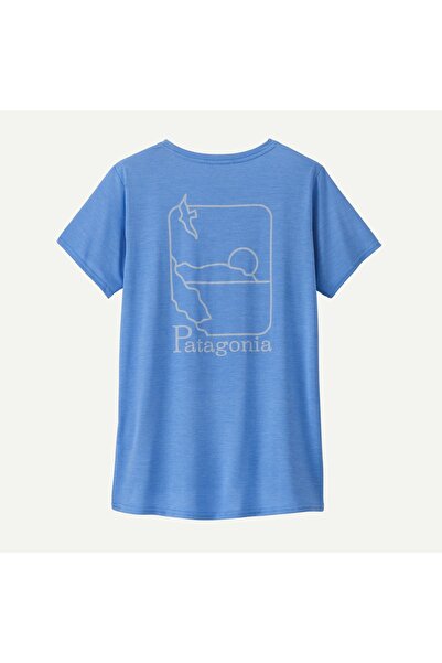 Patagonia tricou - W Capilene Cool Daily Graphic Waters - Albastru deschis