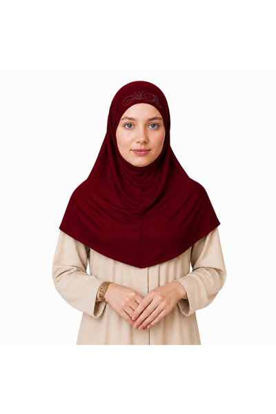 Linda Hijab Ladies Rayon Hijab Size M – Elegant Embellished Modest Headscarf