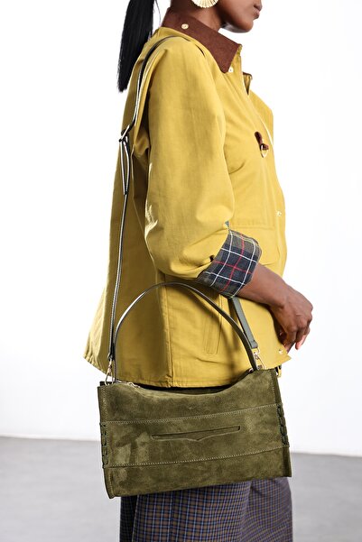 5in1Canpolat Khaki Edinburgh Suede Bag 8000