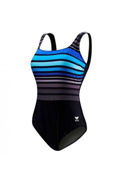 TYR Ombre stripe aqua controlfit costum - negru albastru