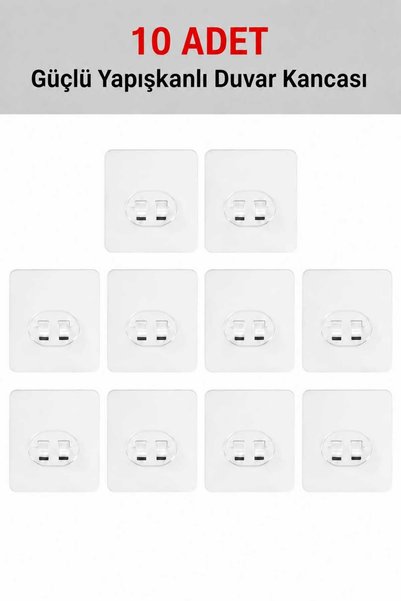 ESMANA LIVING 10 Adet Yapışkanlı Sticker Güçlü Kendinden Yapışkanlı Kancalar ...