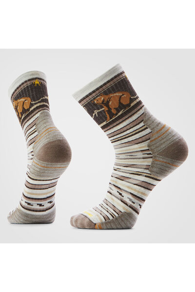 Smartwool Șosete Merino de drumeție Hike Bear Stripe - gri Ash |   Mid Crew |...