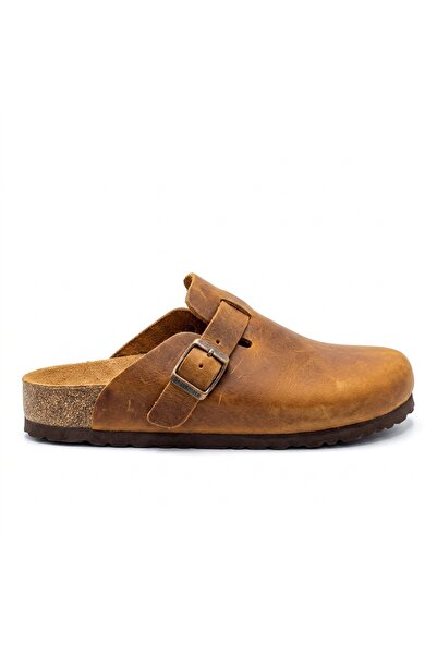 Bequemere Mc406 Tan Genuine Leather Cork Sole Single Buckle Unisex Orthopedic...
