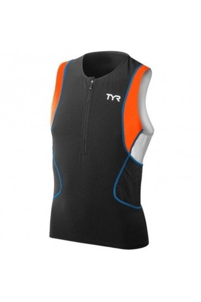 TYR bluza fara maneci triatlon - Competitor Singlet - negru I albastru I port...