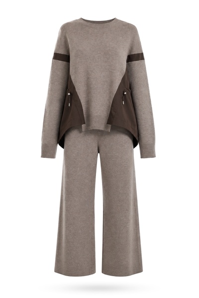 5in1Canpolat Mink Contrast Colored Knitwear Set 61