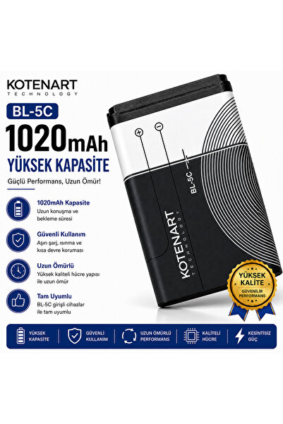 Kotenart 5K Dijital Kamera Yedek Bataryası ( 4K-5K) 1020mAh