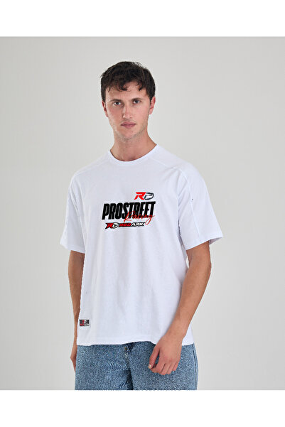 Unisex Oversize Prostreet Reflektörlü Motorcu Tişörtü - %100 Pamuklu Özel Tasarım