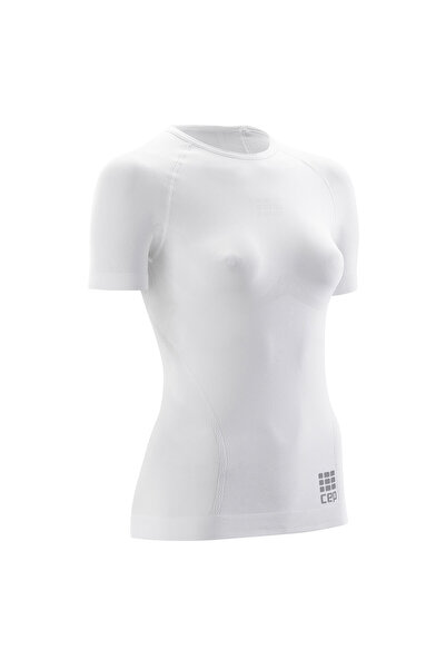 Cep Tricou de compresie ultralight W cu maneci scurte - alb