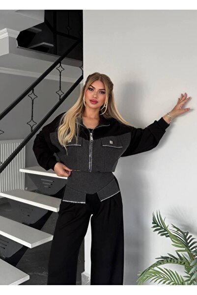 Bella Belluci طقم جينز بحزام خصر