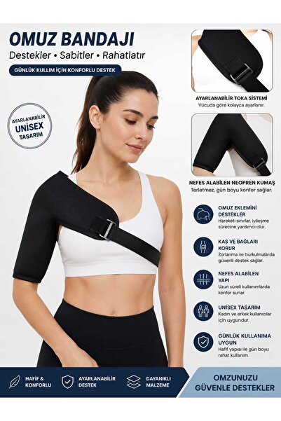 Perafit Omuz Bandajı Ayarlanabilir Neopren Omuzluk Unisex Omuz Destekleyici S...