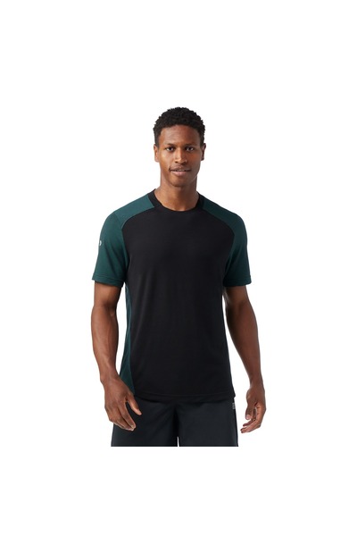 Smartwool tricou merino - Active Mesh Short Sleeve - Verde/Negru