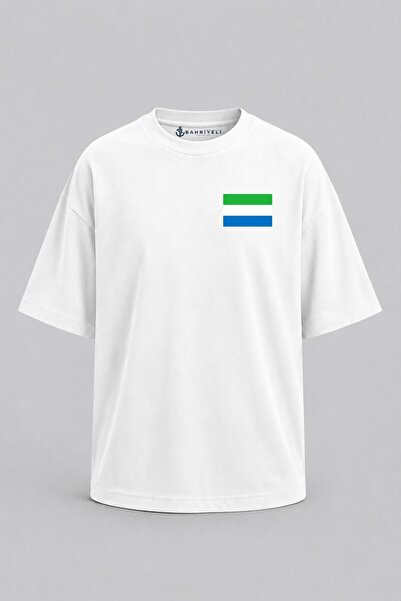 Bahriyeli Collection Υπερμεγέθη μπλουζάκι Unisex με στάμπα τσέπης με σημαία Σ...