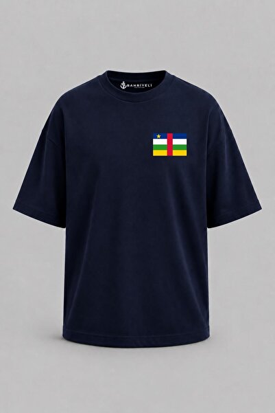Bahriyeli Collection Oversize Central African Republic Flag Pocket Printed Un...