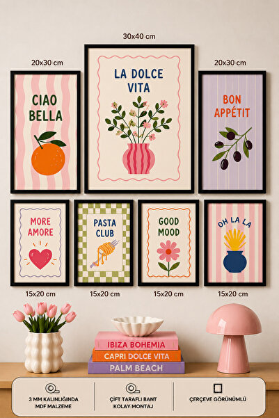 UNT 7-Piece Frame-Looking Modern Painting Set |   Retro & Pop Art |   Living ...