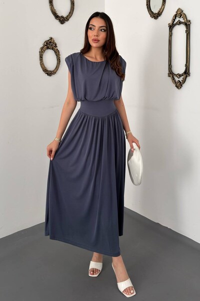 End Black Store Navy Blue Skirted Jumpsuit Dress
