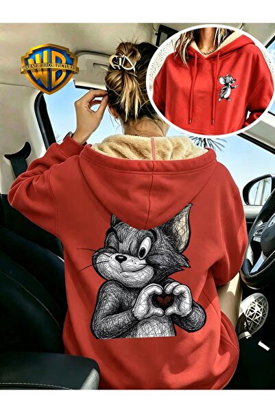 yombaa Relaxed Fit Stone Printed Juicy Crop Hoodie Black