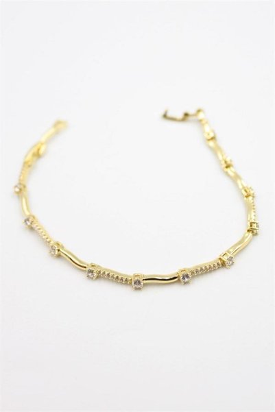 Ethab Ticaret Glb-Stl41414 Stone Bracelet - Gold
