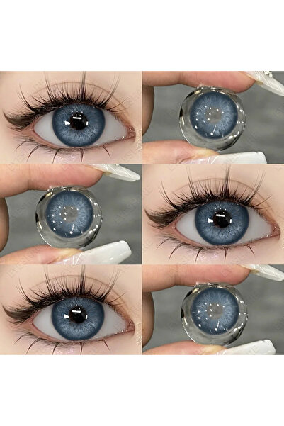 dermasuction Milano blue damarlı doğal mavi göz lensi yıllık