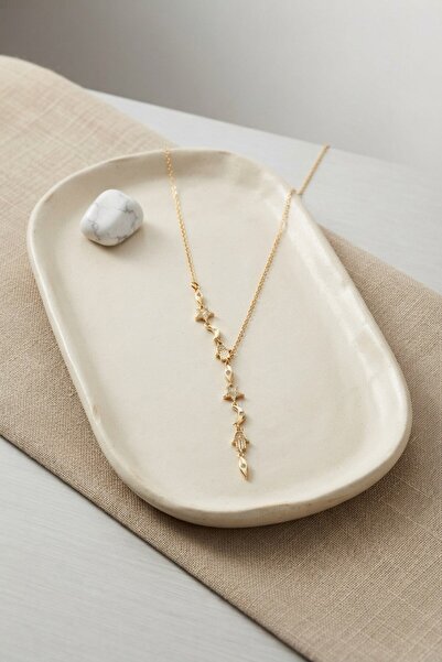 Inure Jewelry Brass Gold Color Zircon Stone Manifest Model Women's Necklace
