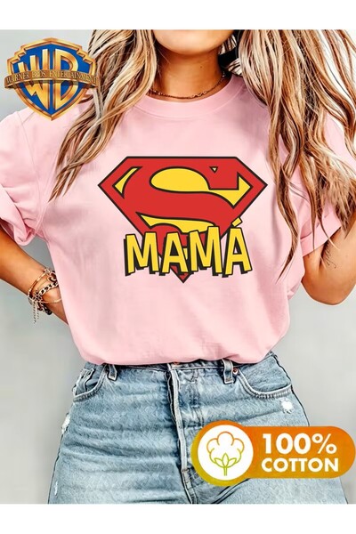 H&GHAMLEGİYİM Superman Mom Women's T-Shirt, Dc Superhero Logo Print, Women's ...