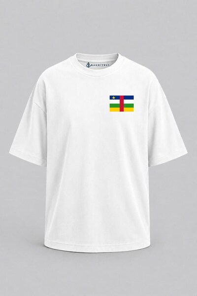 Bahriyeli Collection Oversize Central African Republic Flag Pocket Printed Un...