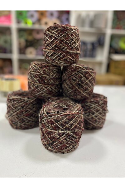 Göçer İplik Since Moher Acrylic Burgundy Shawl Visual Net 700R