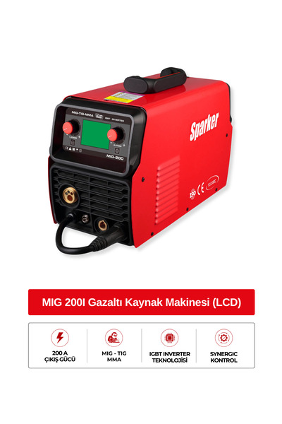 MIG 200I Gazaltı Kaynak Makinesi (LCD)