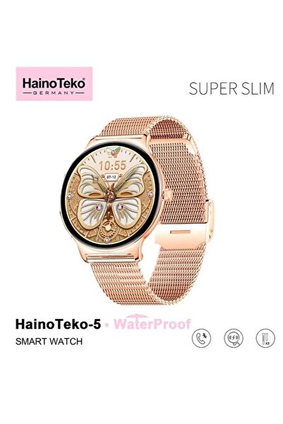 HAINOTEKO Super Slim Ladies Smart Watch – Round AMOLED Display, Waterproof, A...