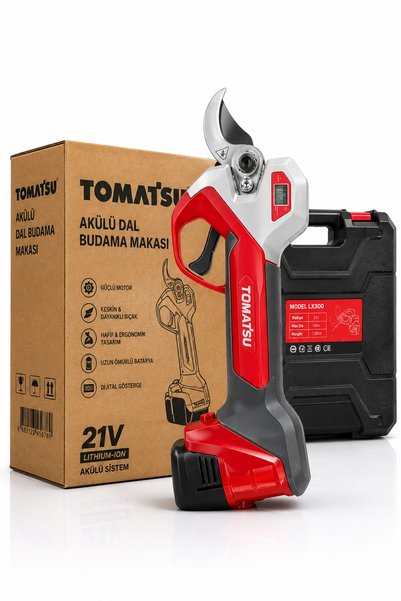 tomatsu 25–30 mm Çift Akülü Dal Budama Makası – 6 Saate Kadar Kullanım